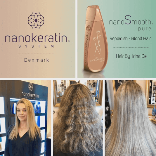 Hair smoothing Before and after results for Hair with Highlights -  Nanokeratin system