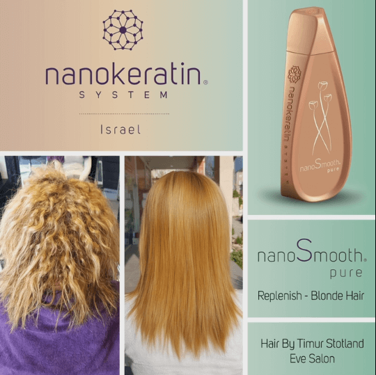 hair smoothing for blond hair nanokeratin system