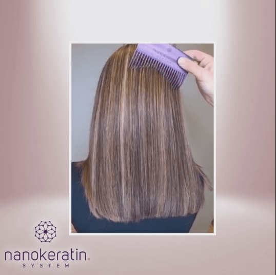 repleish hair smoothing treatment for blonde hair nanokeratin